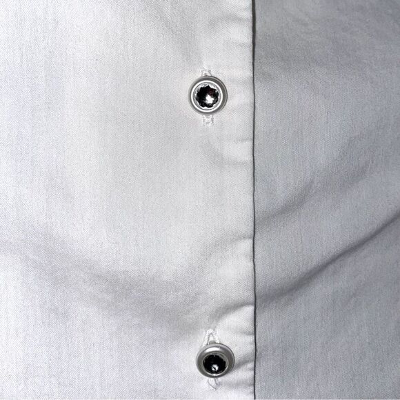 Jones Wear White Button Down Blouse Cotton Blend Stretch Size 10 - Picture 4 of 6